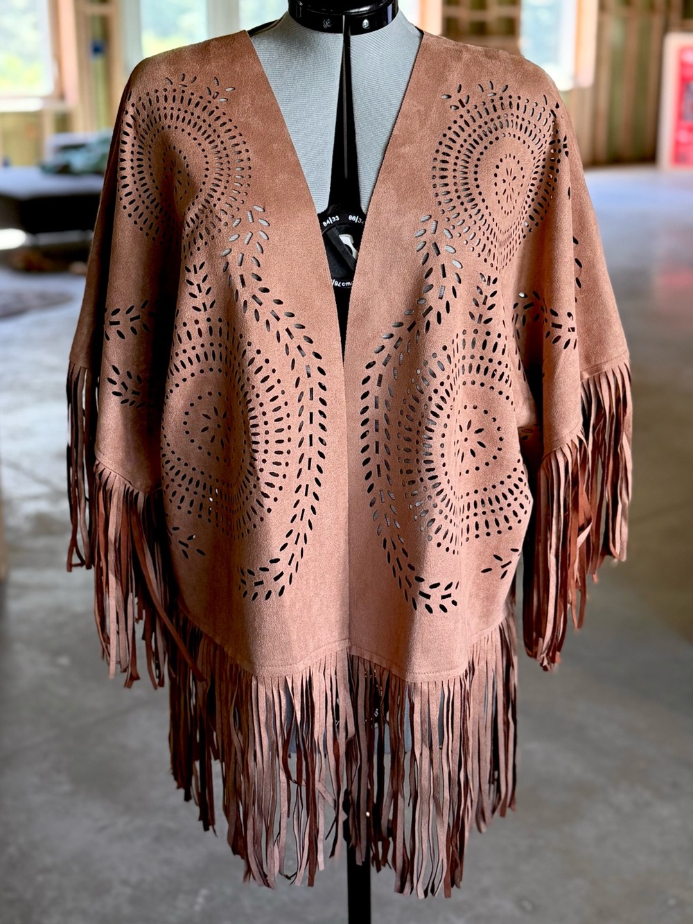 Liv Los Angeles Faux Suede kimono